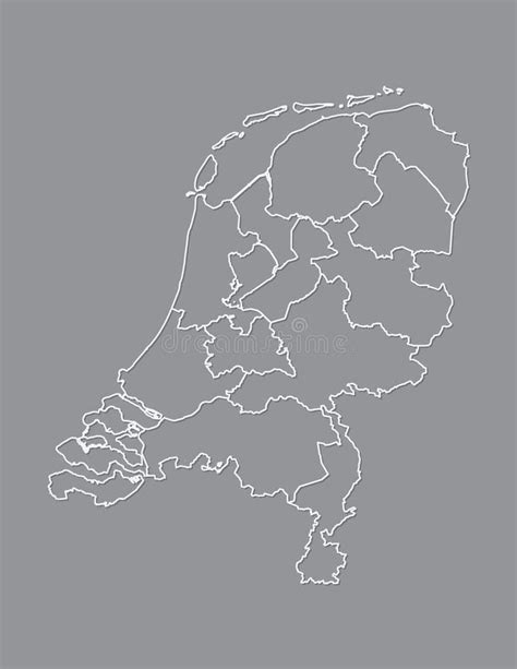 Nederland Kaart Van De Provincies Vector Illustratie Illustration