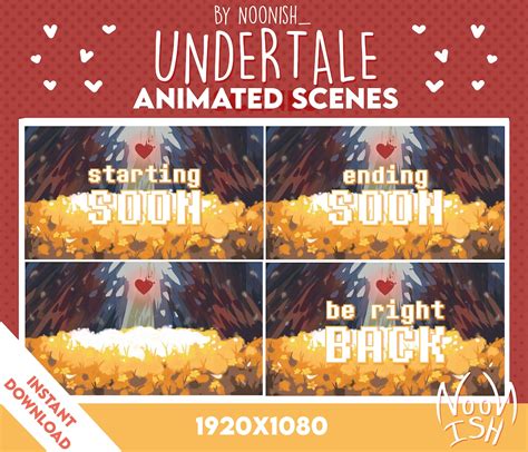 Undertale Animated Screens Twitch Screens Animated Starting Soon