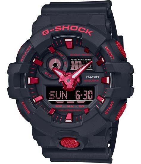 G Shock Mens Black And Red Xl Ana Digi Resin Watch Hamilton Place