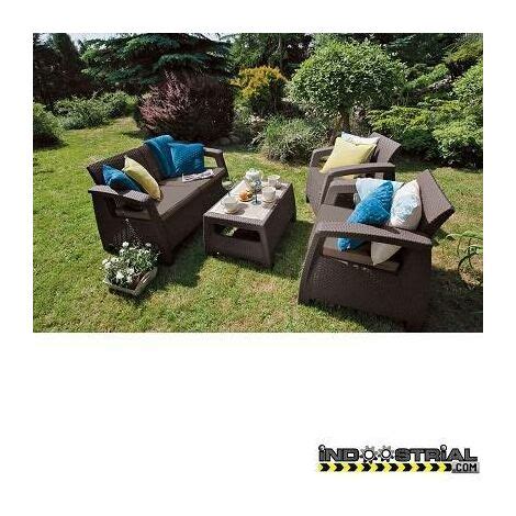 Muebles De Jardin Keter Set Corfu Lounge Dos Sillones Un Sof Biplaza