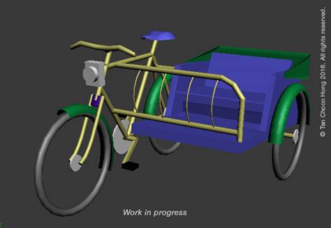 Singapore Trishaw 3D on Behance