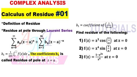 Residue At Pole Calculus Of Residue In Complex Analysis Residue