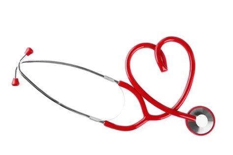 Stethoscope In Shape Of Heart Isolated On White Stock Photo Andrey