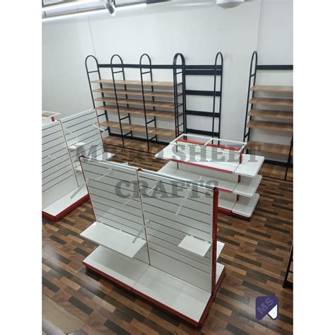 Mild Steel Micro Sheet Slat Wall Shop Display Racks Warranty More