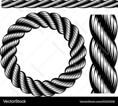 Rope design elements Royalty Free Vector Image