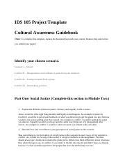 7 2 Docx IDS 105 Project Template Cultural Awareness Guidebook Note