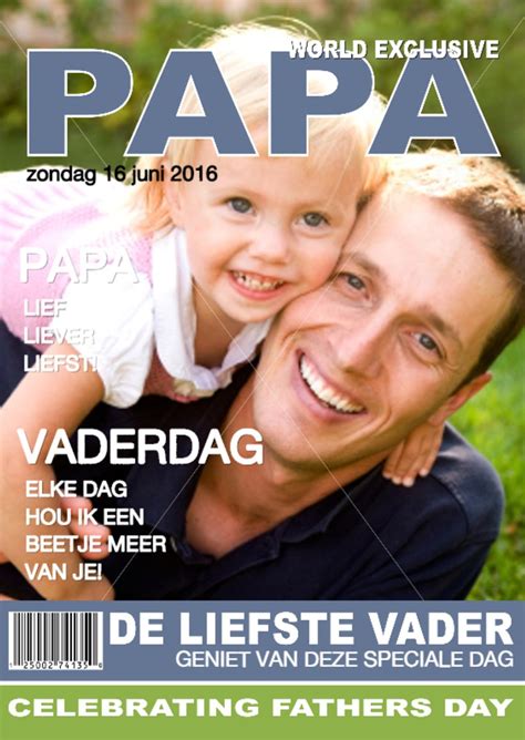 Vaderdag Tijdschrift Liefste Papa Foto Kaartje Go