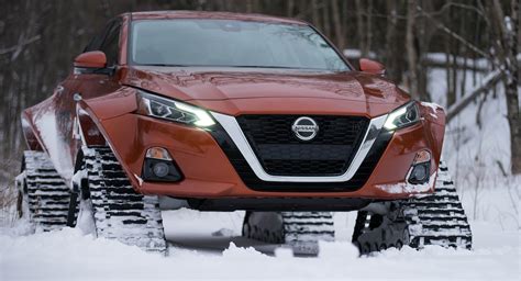 Nissan Celebrates The Awd Altima By Giving It Tracks Carscoops