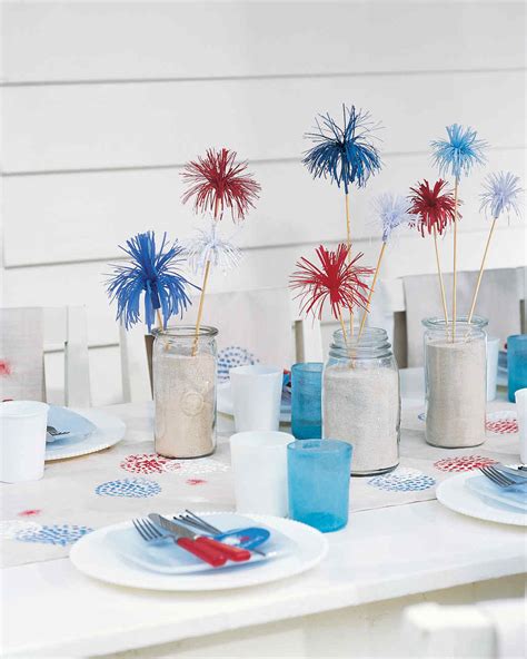 Patriotic Red White And Blue Crafts And Party Decorations Martha