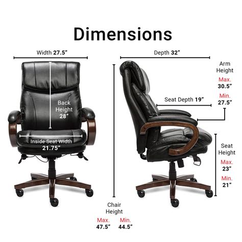 La Z Boy Trafford Big And Tall Executive Office Chair With Air Technology High Back Ergonomic