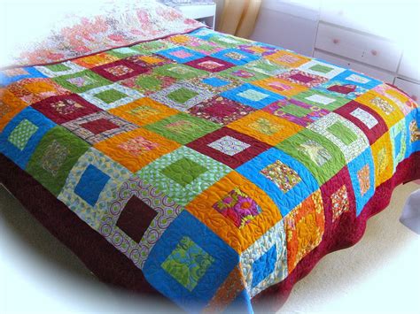 Why Do I Love This So I Want A Bright Colored Block Quilt Anyone Want