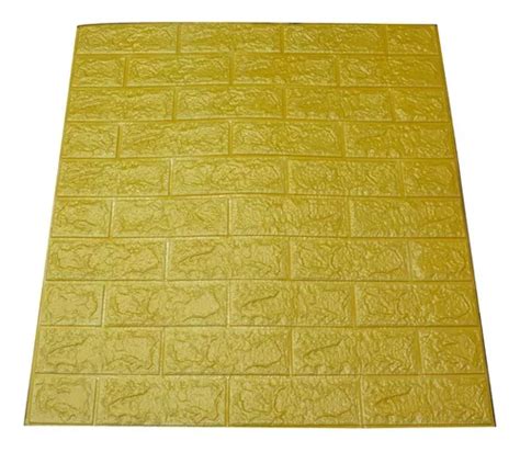 Lamina Decorativa Panel Ladrillo 1 Pieza Decoform Color Amarillo