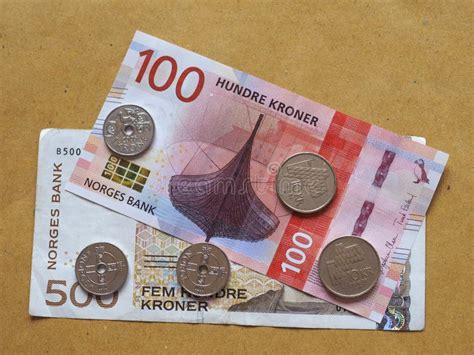 Norwegian Krone Notes and Coins, Norway Stock Photo - Image of coins ...