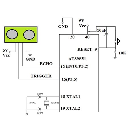 Hc-sr04 Ultrasonic Sensor Circuit Diagram