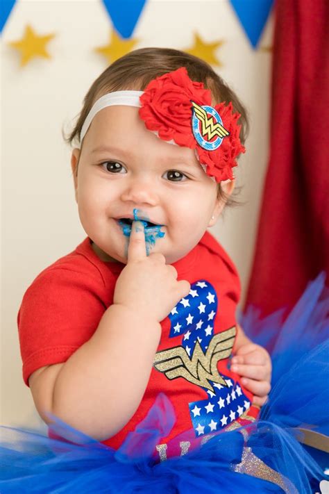 Wonder Woman Cake Smash Frisco Cake Smash Photography Red And Blue