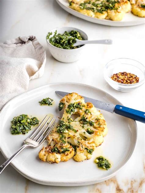 Cauliflower Steaks With Chimichurri Debra Klein