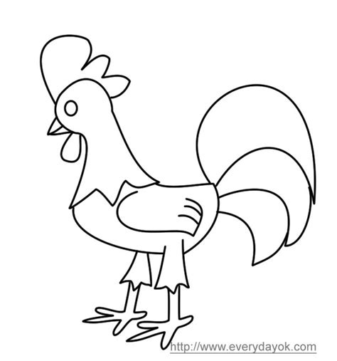 Rooster Drawing For Kids at PaintingValley.com | Explore collection of ...