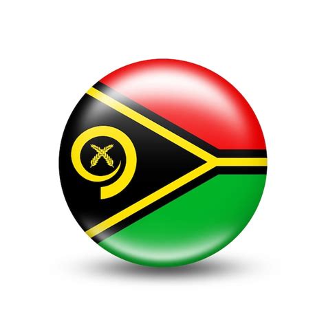 Premium Photo Vanuatu Country Flag In Sphere With White Shadow