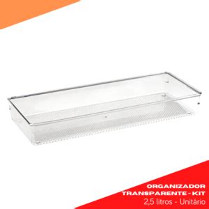 Organizador Transparente 2 5 Litros Plasvale Ref 1580 Leroy Merlin