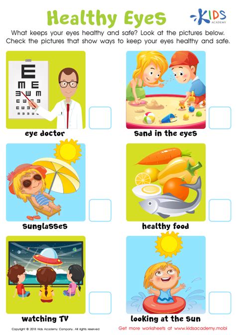 Taking Care Of Eyes Clipart For Kids