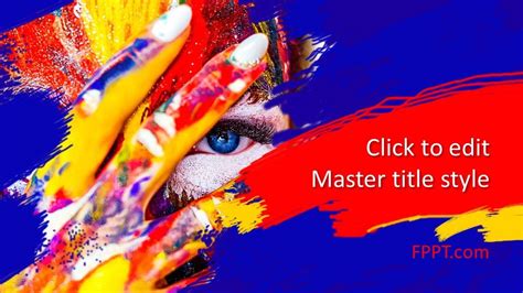 Free Paint Artwork Powerpoint Template And Presentation Slides