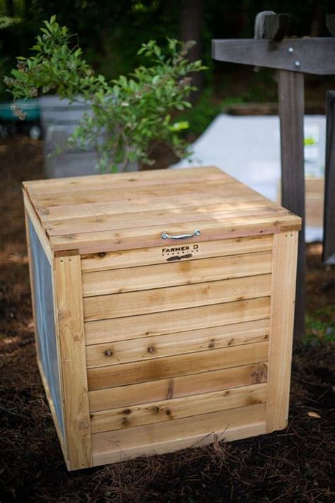 Compost Bin Cedar Composter Back Yard Composting Organics Etsy