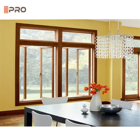 Impact Resistant Aluminum Casement Windows With Blinds Between Glass Opening 180 Degree