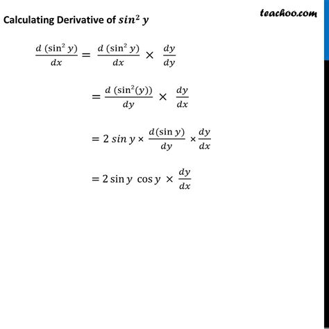 Ex 5 3 7 Find Dy Dx In Sin2 Y Cos Xy Pi Class 12