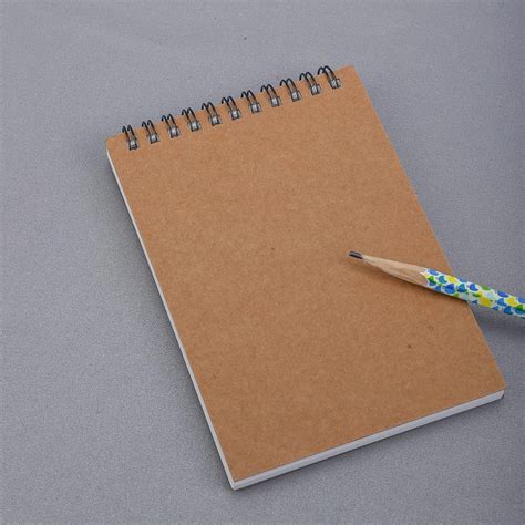 Cuaderno De Bocetos A En Blanco Cuaderno Espiral Con Tapa Kraft De