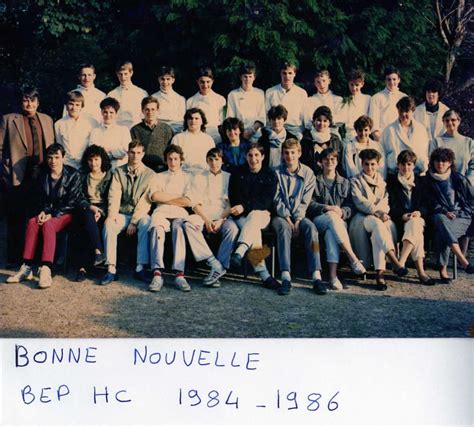 Photo de classe Bep hotellerie restauration de 1985 Lycée