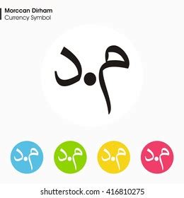 Moroccan Dirham Sign Iconmoney Symbol Vector Stock Vector (Royalty Free ...