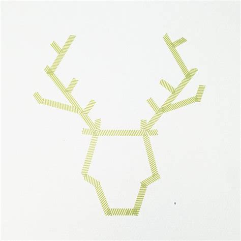 Decorate Your House With This Simple Reindeer Made With Washi Tape