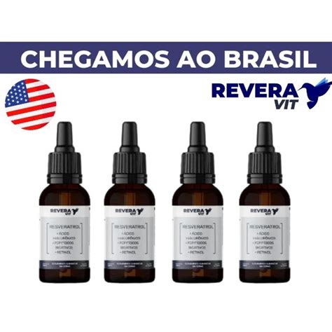 Reveravit Americano Resveratrol Ácido Hialurônico Bioativos kit 4