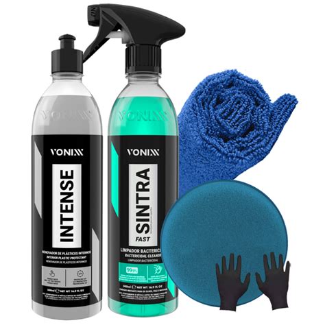 Kit Intense Sintra Fast Vonixx Limpador Apc Revitalizador De Pl Sticos