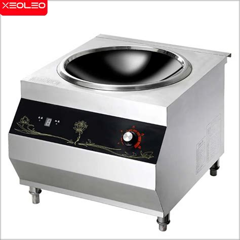 Xeoleo 8000w Commercial Concave Induction Cooker Stainless Steel Electromagnetic Heating Cooker