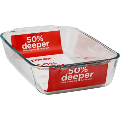 Pyrex Baking Dish Deep Glass 5 Quart With Lid Buehler S