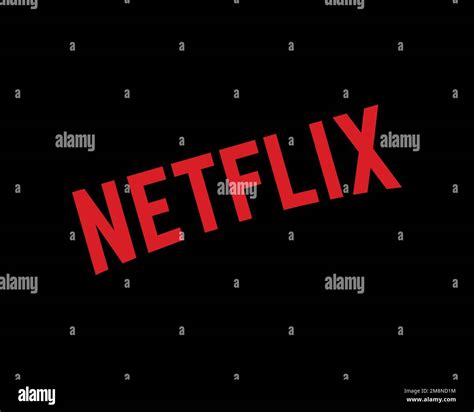 Netflix, rotated logo, black background Stock Photo - Alamy