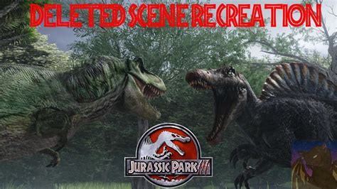 Jurassic Park 3 Trex Vs Spinosaurus Deleted Scene Recreation Youtube