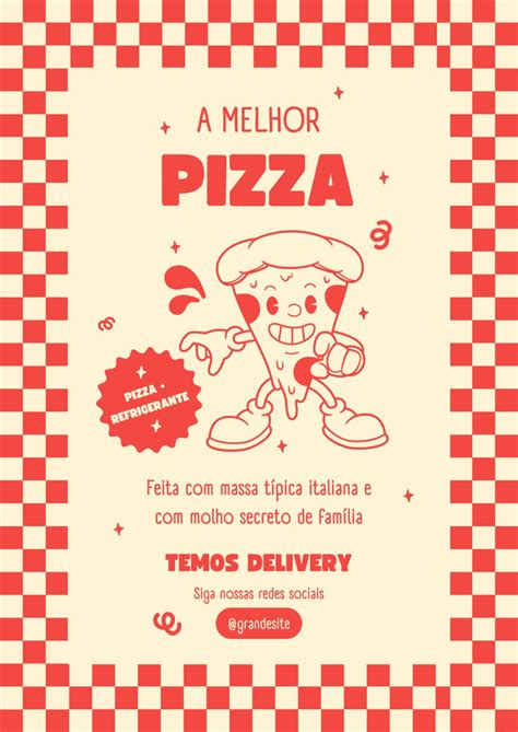 Cartaz De Pizza Apresente Sua Pizzaria Canva