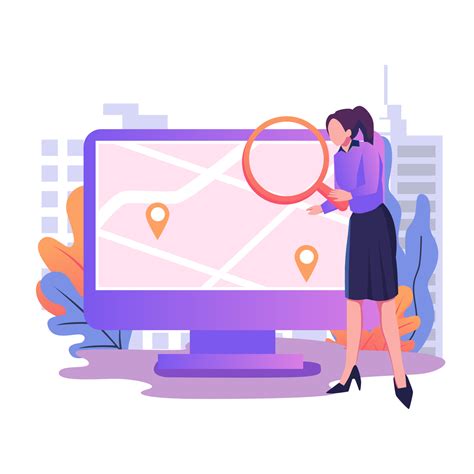 Local search optimization flat style illustration design 11637878