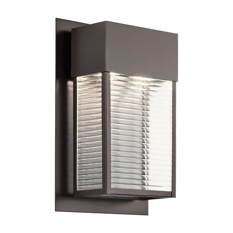 Shop Kichler Sorel 16 In H Architectural Bronze Led Outdoor Wall Light