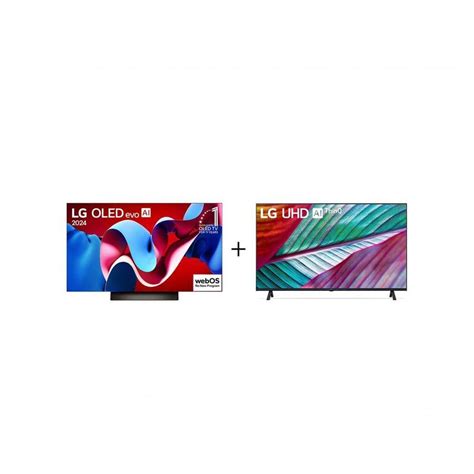 Combo Smart Tv Lg Oled Evo 4k C4 65 2024 Smart Tv Lg Uhd Ur7800 43 4k 2023 Carrefour