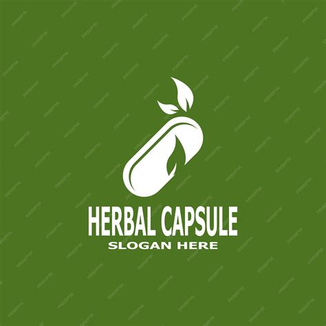 Premium Vector Herbal Capsule Pharmacy Logo Vector Illustration