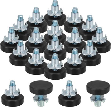 20 Pcs Adjustable Table Foot Furniture Feet Leveling Glides For Screw