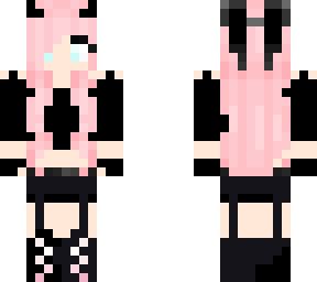 Goth pink girl | Minecraft Skin