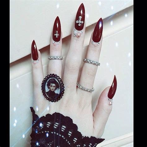 Vampire Red Nails Goth Nails Gothic Nails Nail Art