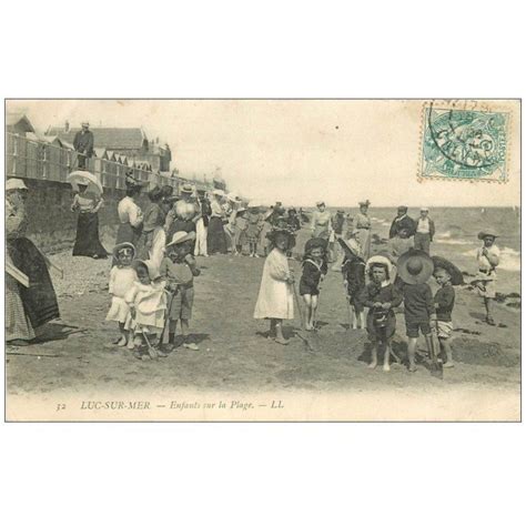 Carte Postale Ancienne Luc Sur Mer Enfants Sur La Plage