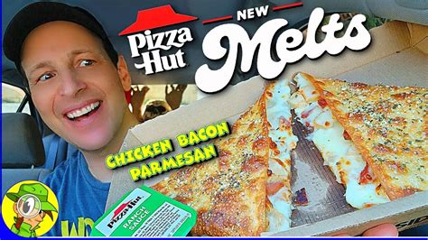 Pizza Hut MELTS Review Chicken Bacon Parmesan Melt Peep THIS