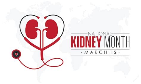 Premium Vector National Kidney Month Health Awareness Campaign On The