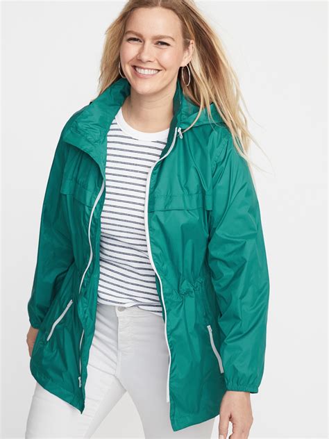 Water Resistant Plus Size Hooded Windbreaker Old Navy